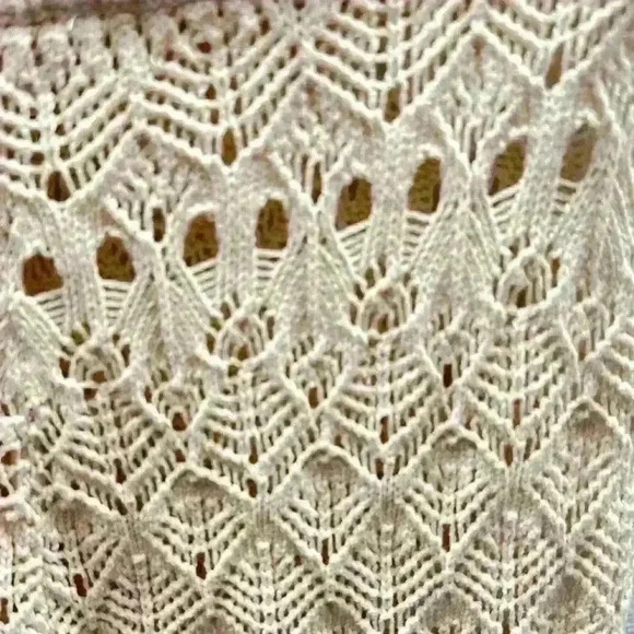 NWT House Of Harlow 1960 2pc Set Crochet Knit Crop Top + Flare Pants Beige Sz M - Picture 12 of 12